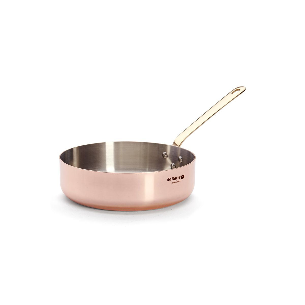 Sauteuse en cuivre INOCUIVRE Ø24cm monture laiton - 1