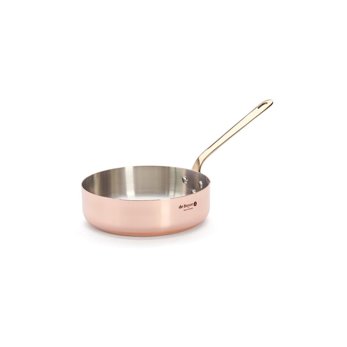 Sauteuse en cuivre INOCUIVRE Ø20cm monture laiton - 1