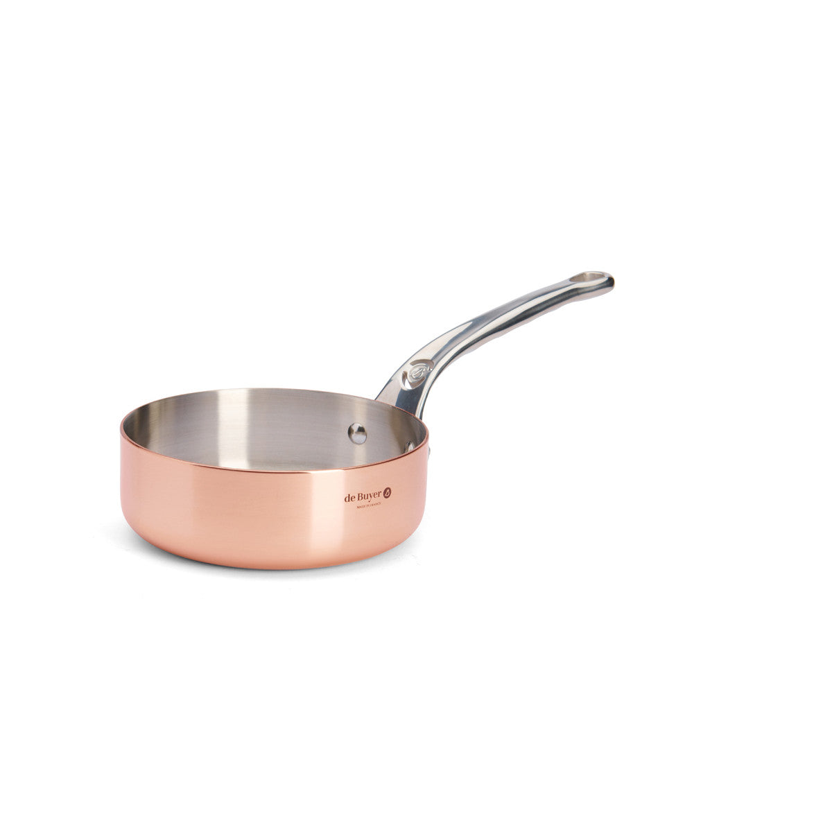 Sauteuse en cuivre PRIMA MATERA Ø16cm - queue fonte d'inox - 1