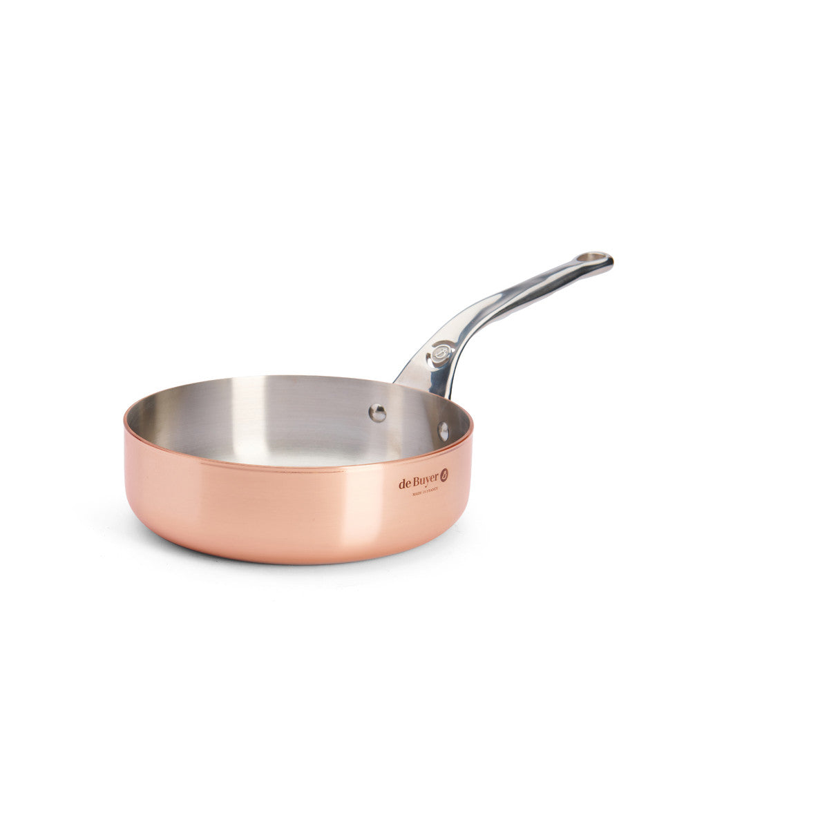 Sauteuse en cuivre PRIMA MATERA Ø20cm - queue fonte d'inox - 1