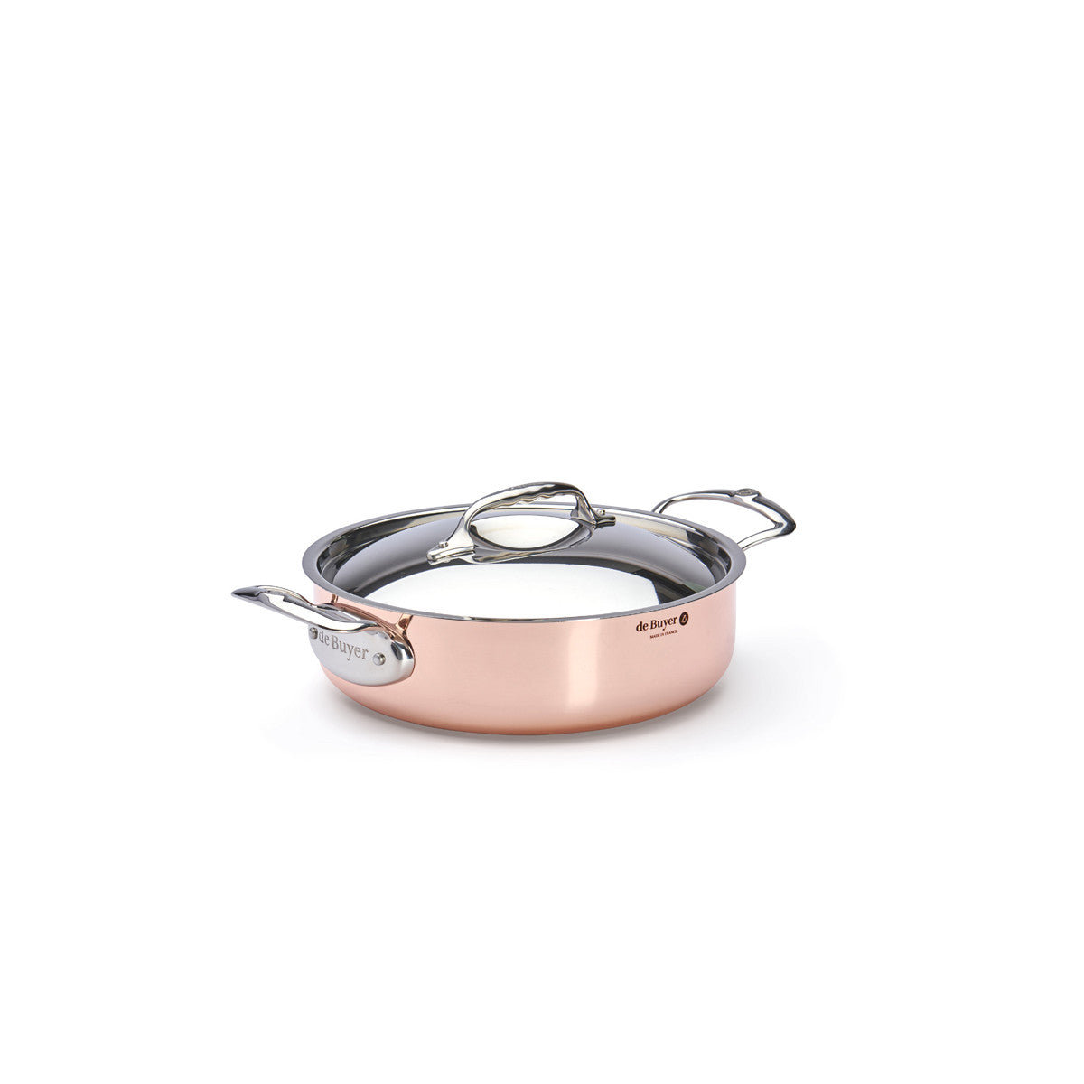 Sautoir en cuivre INOCUIVRE Ø24cm avec couvercle - 1