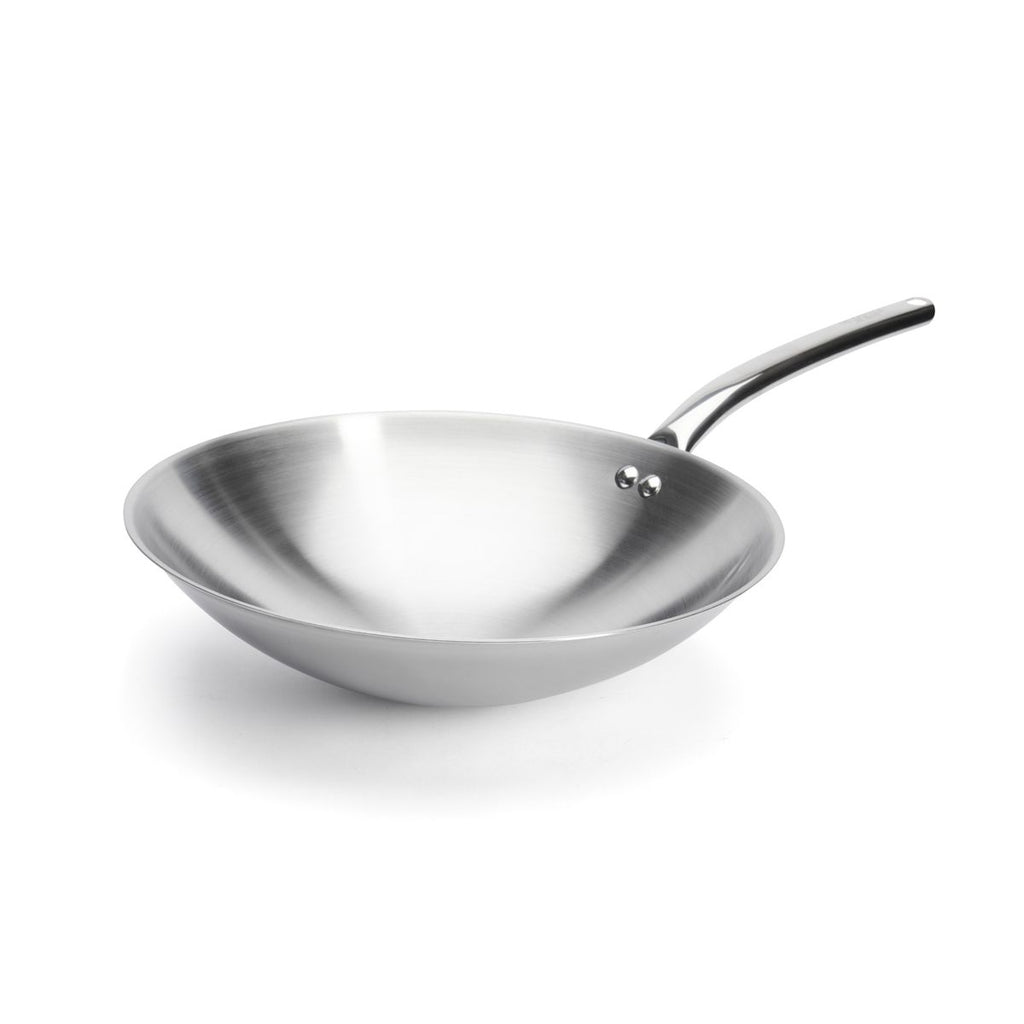 Wok inox Spécial plaque à induction pour woks Ø36cm - 1
