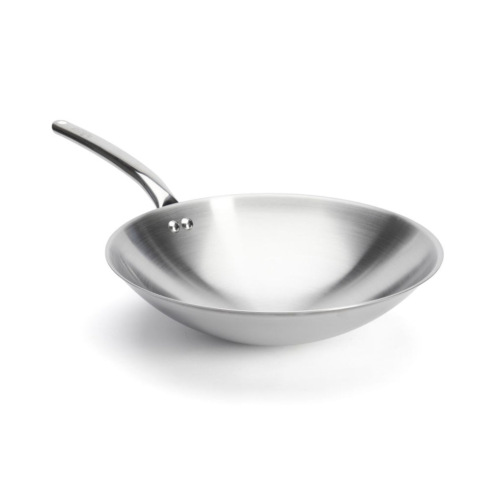 Wok inox Spécial plaque à induction pour woks Ø36cm - 2